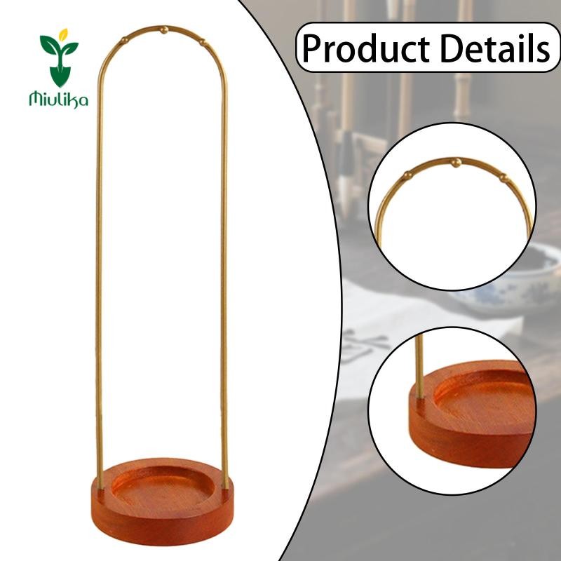 Miulika Thư Pháp Bút Đứng Bàn Chải Bút Giá Đỡ Với Đế Gỗ Để Bàn Treo Tổ Chức Cho Ký Túc Xá Phòng Học Tranh Sumi