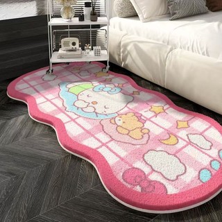 HelloKitty dễ thương Phòng ngủ Phòng ngủ Đầu giường Thảm chống bụi bẩn Phòng ngủ Phòng khách Sofa Thảm trải sàn chống trượt Tấm lót sàn HelloKitty giường phòng ngủ efsffqq3.my20250716