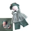 Treeling Cotton Bé Chụp Ảnh Đầm Ren Thanh Lịch Viền Tai Động Vật Tôn Dáng Cho Trẻ Sơ Sinh 0-1 Tháng Photo Studio Pr