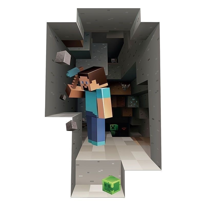 Chống Thấm Nước Trầy Xước Chặn Ba Chiều Cảm Giác Xe Thân Xe Ô Tô Minecraft Dán Xe Ô Tô 3D Miếng Dán Trang Trí Dán Dán