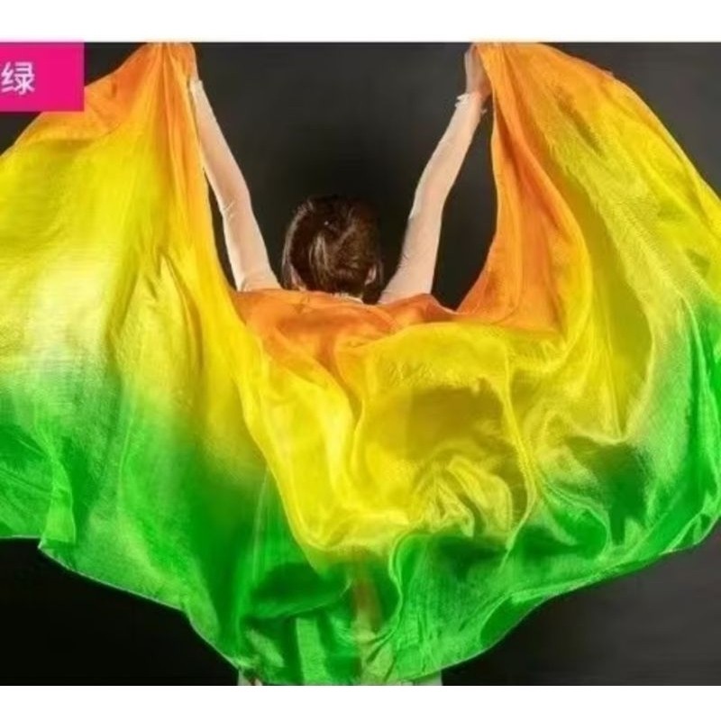 Khăn choàng dùng để biểu diễn văn nghệ, khăn múa bụng, khăn che mặt, khan choàng gradient khổ 2mx80cm