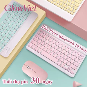 ⌨️【COMBO 2 MÓN】Bàn Phím Bluetooth 10 Inch + Chuột - Sạc Type-C, ĐT/Máy Tính Bảng/PC