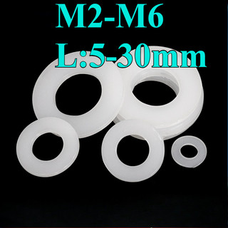((LXY) vòng đệm nhựa phẳng Long đền nhựa PA66 các cỡ M2 / M2.5 / M3 / M4 / M5 / M6 L: 5-30mm (RM-VN-1)