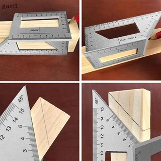 [gazi] Thước góc đa chức năng 45 90 độ Hợp kim nhôm Chế biến gỗ chính xác Thước góc vuông Thước đo đánh dấu Dụng cụ thợ mộc VN