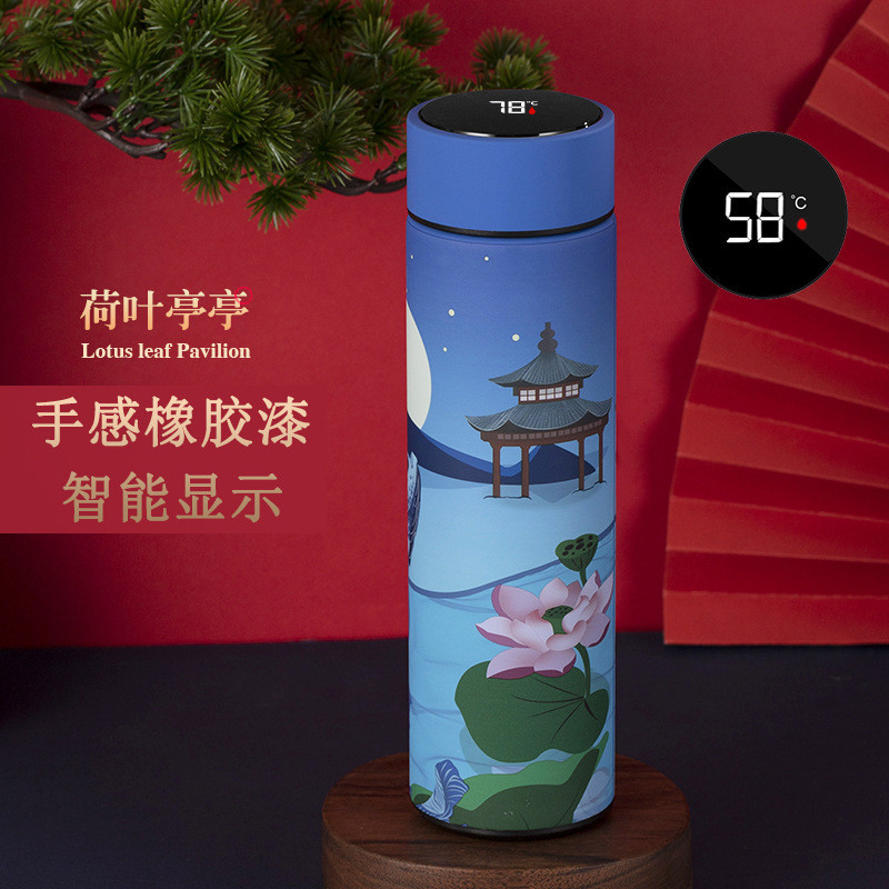 500ML Hiển thị nhiệt độ thông minh Cốc cách nhiệt bằng thép không gỉ 304 chất lượng cao Cốc nước bằng thép không gỉ có thể giữ ấm trong 6-12 giờ