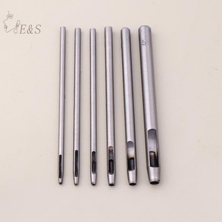 Strongaroetrtomj 6 Bộ Dụng cụ đục lỗ rỗng Dụng cụ đục lỗ lỗ tròn Da thép Thủ công làm việc cho dây đeo đồng hồ, vải, nhựa, đai đệm VN