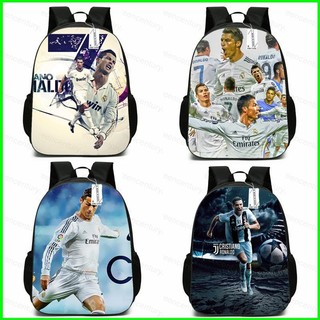Ba lô Cristiano Ronaldo dành cho nữ Sinh viên Công suất lớn In thoáng khí Túi đa năng cá tính