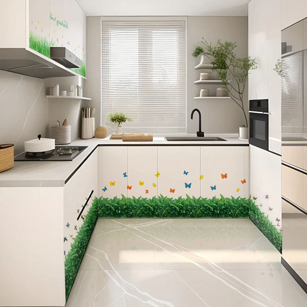 Sáng Tạo Trang Trí Tường Ván Chân Đế Miếng Dán Hộ Gia Đình Tự Dính Hoa Chống Thấm Nước Eo Dán Tường Phòng Khách Phòng Ngủ Đế