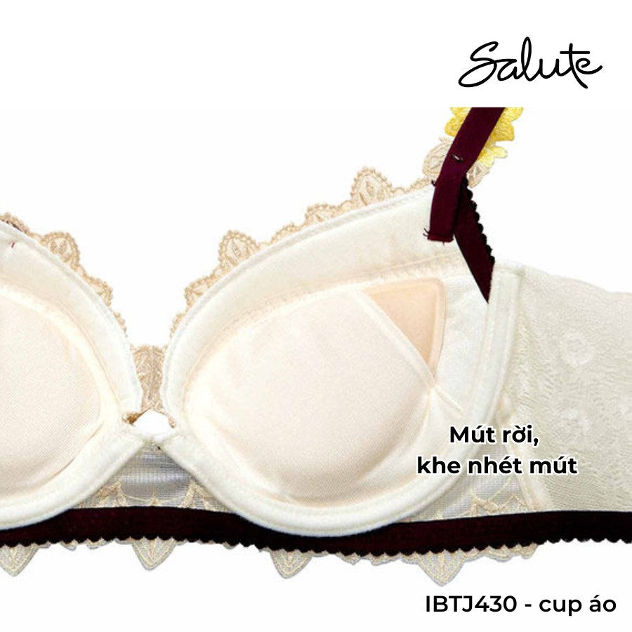 Áo lót Wacoal Salute IBTJ430 có gọng, nâng nhiều ren thêu cao cấp - BTJ430