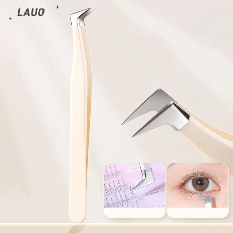Kẹp nối mi Springevenstar Kẹp nối dài bằng thép không gỉ Siêu cứng Nhíp có độ chính xác cao có đầu sợi Dụng cụ trang điểm Springevenstar