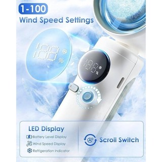 Quạt cầm tay turbo mini tích điện sò lạnh - 100 chế độ làm mát như điều hòa thiết kế nhỏ gọn tiện dụng mọi lúc mọi nơi