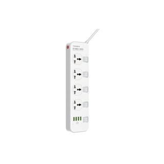 Ổ Cắm Điện Tanaka TNK-OD4424 - 2500W - 4 lỗ cắm điện + 4 cổng USB - Bảo hành chính hãng 12 tháng