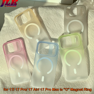 [JLK] Ốp điện thoại từ tính mờ siêu mỏng màu Gradient cho iPhone 17 Air 17 ProMax 16 15 Plus 14 13 12 Pro Max Vỏ cứng chống sốc trong suốt