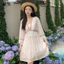 Mutu Đầm Ba Phần Tư Tay Sling Phong Cách Bohemian Mới Nhất, Màu Trắng Mỏng Nhẹ - Perfect cho Mùa Xuân 2026