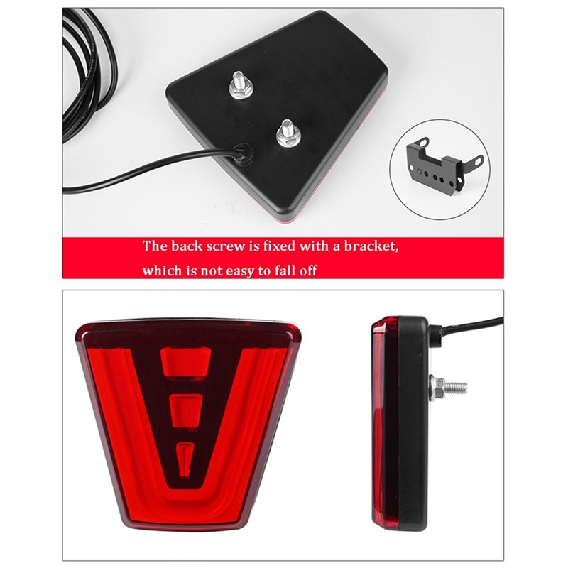Đèn LED F1 V Phong Cách Phanh Đa Năng Ô Tô Phía Sau Lái Xe Sương Mù Phi Công Đèn Hậu Hậu Thứ Ba Phanh Cho Xe SUV JDM BBA