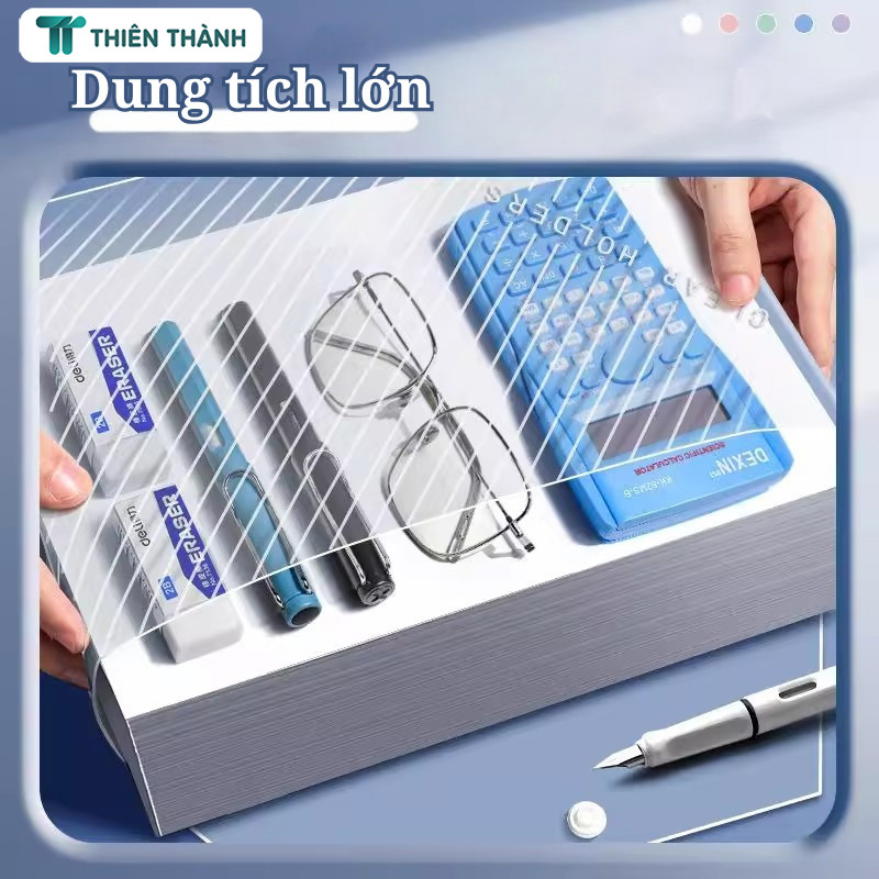 Túi Tài Liệu Trong Suốt Có Nút Bấm - Clear Bag A4 Nhựa PVC Bền, Chống Nước, Giúp Sắp Xếp Giấy Tờ Ngăn Nắp