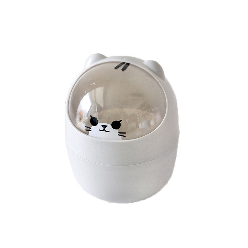 Giỏ Giấy Để Bàn Có Nắp Phòng Ngủ Để Bàn Thùng Rác Có Thể Dễ Thương Mini Nhỏ Đầu Giường Thùng Rác Hộ Gia Đình