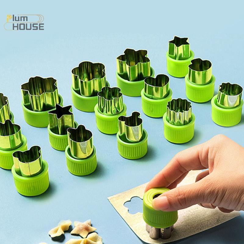 PlumHOUSE Rau Củ Quả Cắt Hoa Thép Không Gỉ Hoa Hình Hoạt Hình Khuôn Bánh Bánh Quy Cắt Khuôn Nhà Bếp Dụng Cụ Cắt Cookie VN