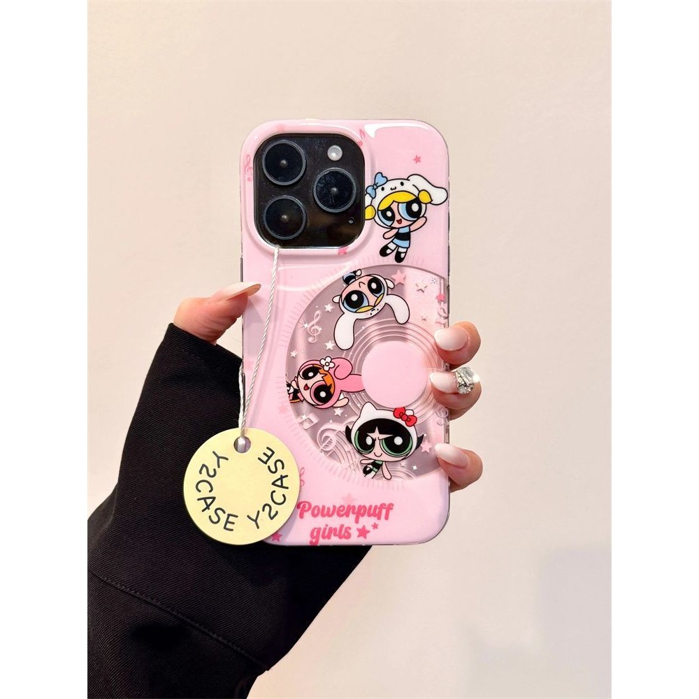 【✨Spot】[Vỏ điện thoại + vòng tay Powerpuff Girls] Apple 16promax / iPhone15pro / 14plus, chống sốc