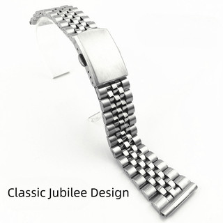 Vòng đeo tay đồng hồ bằng thép không gỉ Jubilee 18mm 20mm 22mm Dây đeo đồng hồ cho SEIKO 5 Diver Dây đeo đồng hồ đa năng thay thế cho đồng hồ cơ thạch anh Nam Nữ