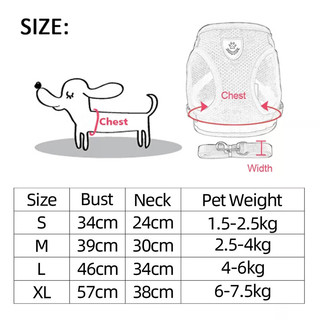Mèo Khai Thác Áo Đi Bộ Dẫn Dây Xích Cho Chó Con Cổ Polyester Có Thể Điều Chỉnh Lưới Chó Dây Cho Nhỏ Vừa Thú Cưng Phụ Kiện