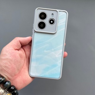 Ốp Điện Thoại Acrylic Cứng + TPU Chống Vàng Cho VIVO VIVO V50 V40 V30 Lite PRO V25E V27 V29 V29E V23E V30E V21 4G 5G Vỏ Trong Suốt Màu Xám