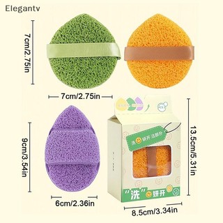 EGN 3 Cái Làm Sạch Mặt Puff Mềm Mại Thân Thiện Với Da Nhanh Tạo Bọt Làm Sạch Sâu Vệ Sinh Mặt Rửa Bọt Biển Chăm Sóc Da Mặt Dụng Cụ3P N
