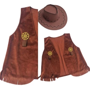 Treeling 3 Bộ Trang Phục Phương Tây Mũ Cao Bồi Bandana Phương Tây Cao Bồi Trang Phục Phụ Kiện Cho Tiệc Halloween Trang Phục Pret