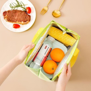 Túi đựng hộp cơm trưa Túi đựng đồ ăn trưa cách nhiệt chống dầu chống bụi bẩn Túi đựng bữa sáng di động dung tích lớn