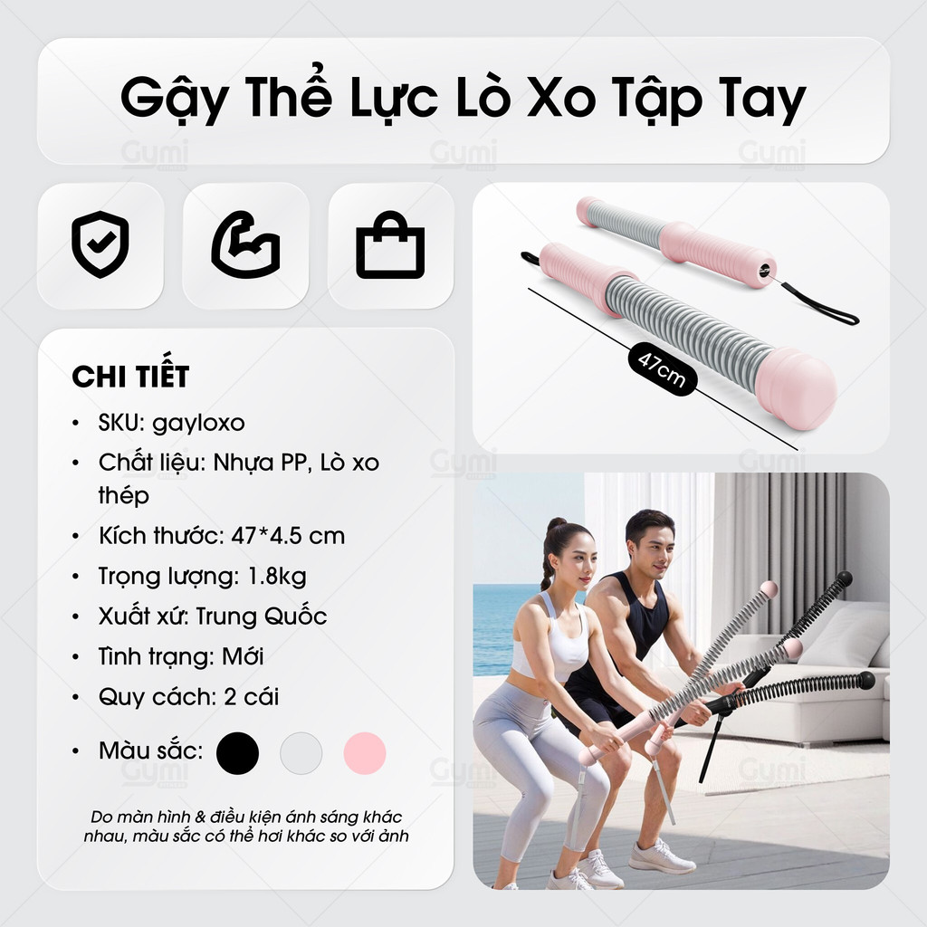 Gậy Tập Tay Lò Xo Thể Lực -Thanh Tập Thể Lực -Dụng Cụ Thể Lực Không Dây Tại Nhà-Cordless Battle Rope - GayTheLuc