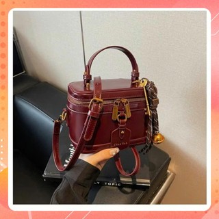 Túi cốp nữ túi xách đeo chéo da nhăn siêu xinh phong cách trẻ trung tặng charm chuông Liistore K254