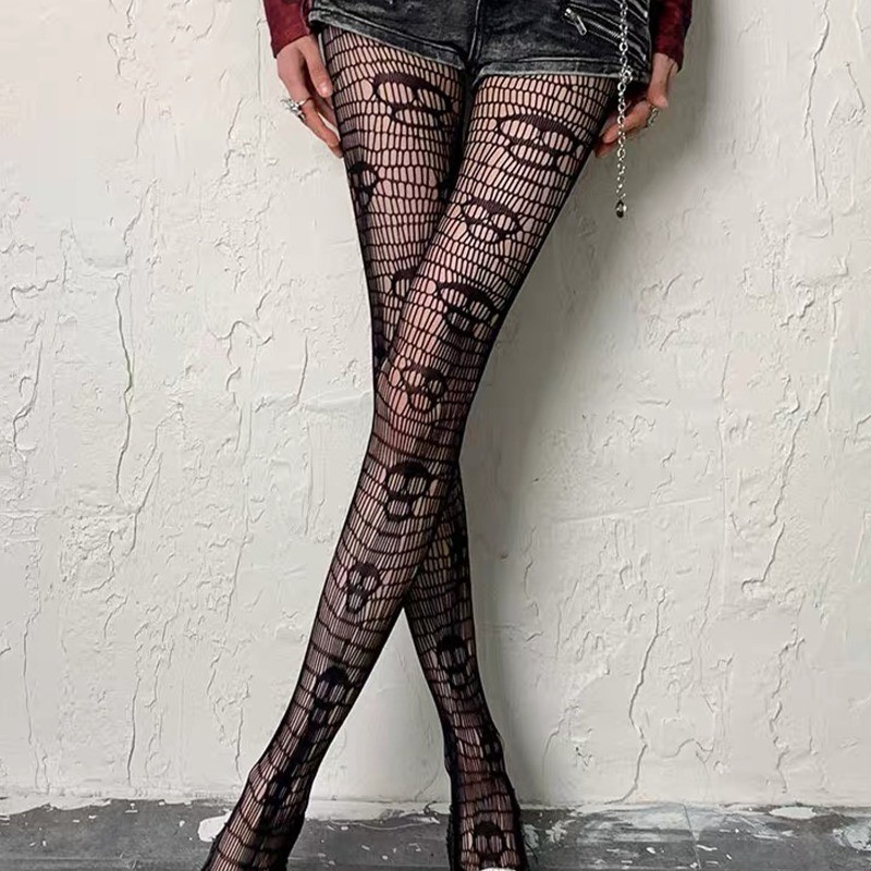 Vớ lưới cá co giãn từ nylon, phù hợp cho tiệc khiêu vũ và style punk/gothic