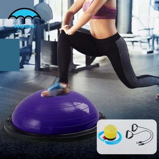 Máy tập cân bằng nửa quả cầu Leipupa với dây kháng lực và máy bơm, phù hợp phòng tập tại nhà