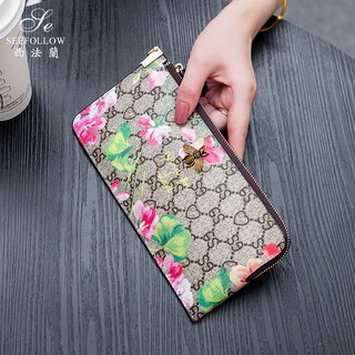 Ví dài nữ thời trang mới, khe cắm nhiều thẻ có dây kéo Túi đựng điện thoại di động dung tích lớn