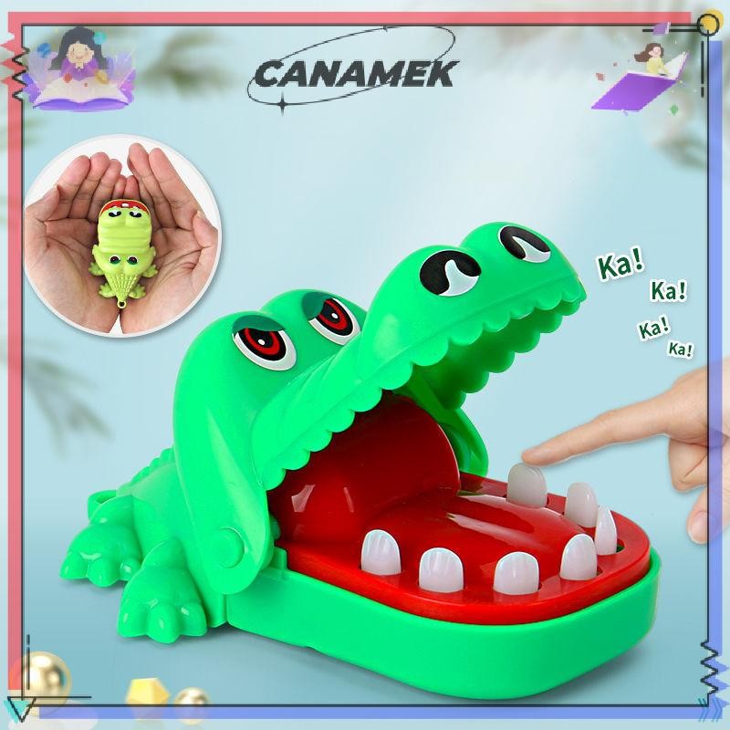 CANAMEK Ngộ nghĩnh Cắn Tay Cá Sấu Miệng Móc Khóa Hoạt Hình Động Vật Báo Chí Răng Cắn Ngón Tay Lừa Móc Khóa Mặt Dây Chuyền Túi Trang Trí CSF