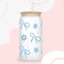 Nhãn dán chuyển CATIYAHA UV DTF, Nhãn dán bọc chống thấm nước, Đề can nơ màu hồng mịn DIY sáng tạo cho cốc thủy tinh 16Oz
