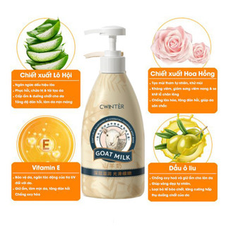 Sữa Tắm Trắng Da Sạch Mụn 500ml Làm Sạch Lưu Hương Lâu Làm Sạch Tận Sâu Lỗ Chân Lông Dưỡng Ẩm Trắng Sáng Mịn Màng