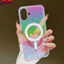 Ốp lưng từ tính trong suốt phản quang Laser cho iPhone 16 15 14 Pro Max Plus 13 12 11 XR XS 7 8 SE 2022 2020 Vỏ cứng chống sốc