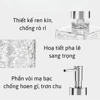 Chai Chiết Dầu Gội Sữa Tắm Nhỏ Gọn Vân Kim Cương, Chai Chiết Đa Năng Có Thể Mang Đi Du Lịch Tiện Lợi