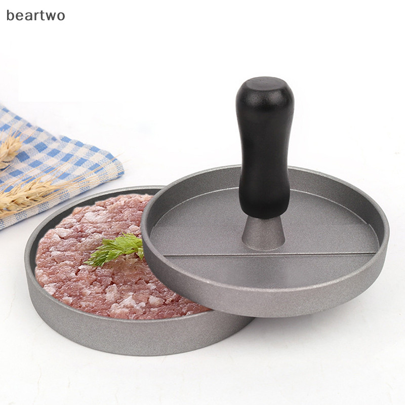 < Beartwo > Khuôn Hamburger Tròn Chất Lượng Cao Hợp Kim Nhôm Hamburger Thịt Bò BBQ Burger Thịt Báo Chí Thịt Khuôn Thực Phẩm Nhà Bếp Đẹp