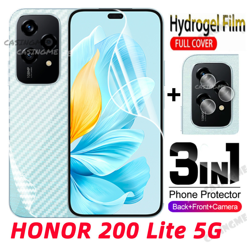 Honor 200 Lite 5G Mặt Trước Mặt Sau Full Cover Bảo Vệ Hydrogel Phim Cho Honor 200 Lite 200Lite Honor200Lite Lite200 4G 5G Không Kính Cường Lực Phía Sau Camera Bảo Vệ Màn Hình
