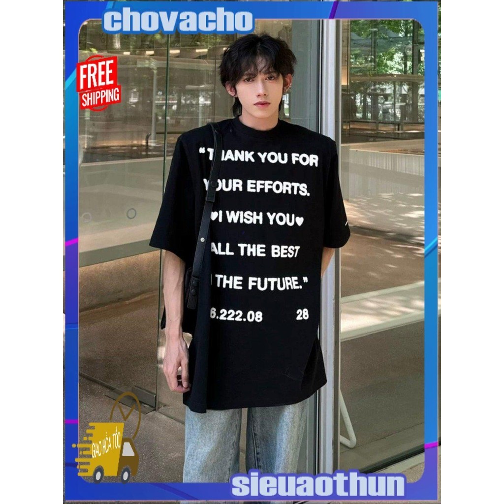 Áo thun Stee Cổ tròn THANK YOU Localbrand ICVCVNI Unisex