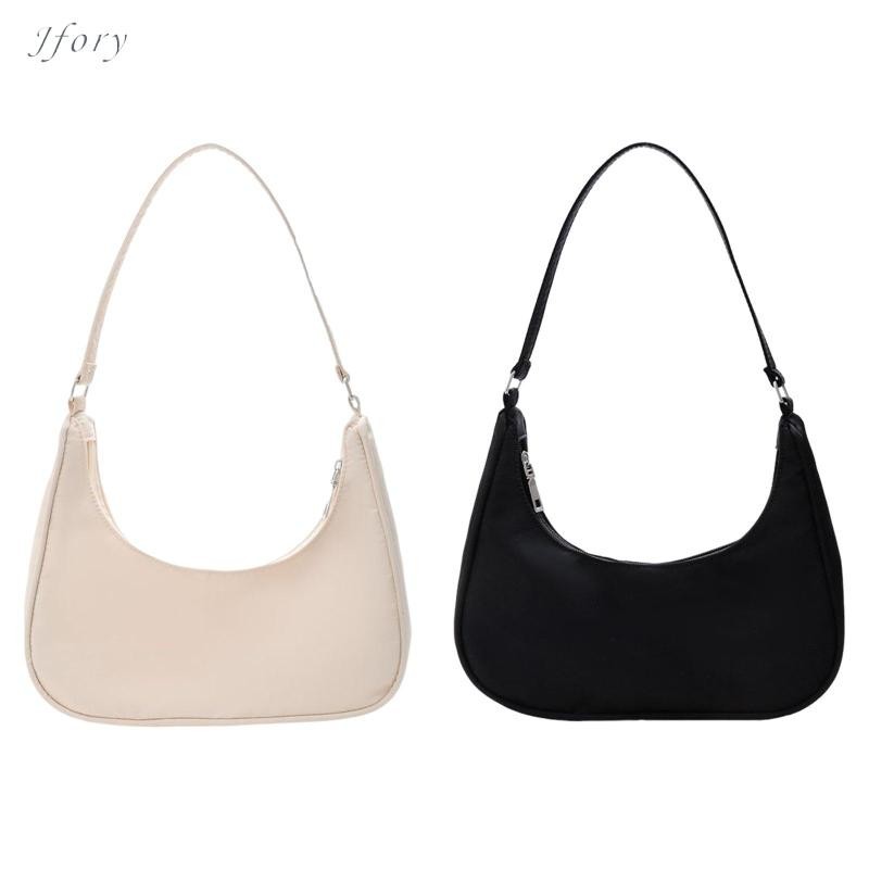Túi đeo vai Jfory Nylon, Túi mua sắm công sở Satchels dung tích lớn Túi xách nữ Tote Bánh bao Bun