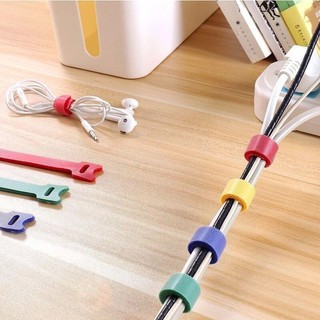 Cáp Sạc Tự Dính Nhiều Màu Di Động Có Thể Tái Sử Dụng Nylon Velcro Đồng Phục Thích Hợp Cho Bộ Sạc Cáp Dữ Liệu Dây Máy Tính Cáp Hộ Gia Đình, v.v.