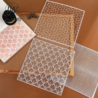 Jianwu Gạch Đỏ Tổ Ong Cá Cân Đồ Họa Nhựa Mặt nạ Bảng Chất Liệu Tem Sáng Tạo DIY Đồ Dùng Học Sinh Văn Phòng Phẩm