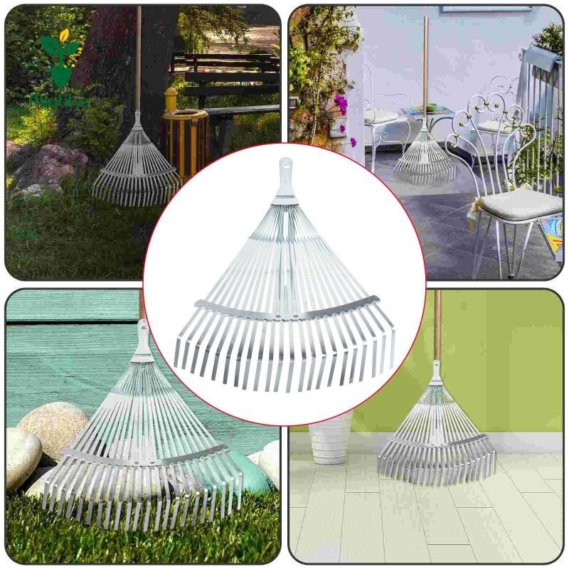 Miulika Garden Leaf Rake Lawn Rake để sưu tầm lá và giường hoa bụi cỏ