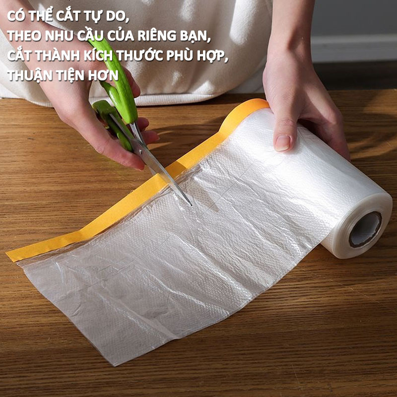 Màng bọc nilon che bụi đa năng，có keo dán cố định，che phủ ngăn bụi nhiều size，che sơn, che phủ, ngăn bụi, bọc hàng