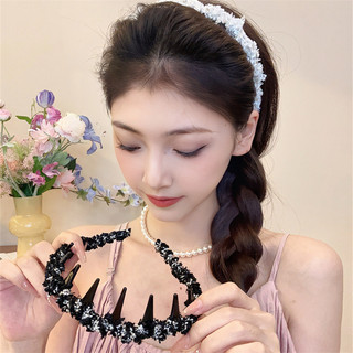 Băng đô sóng bện phong cách sang trọng nhẹ nhàng kèm lược răng băng đô chống trượt