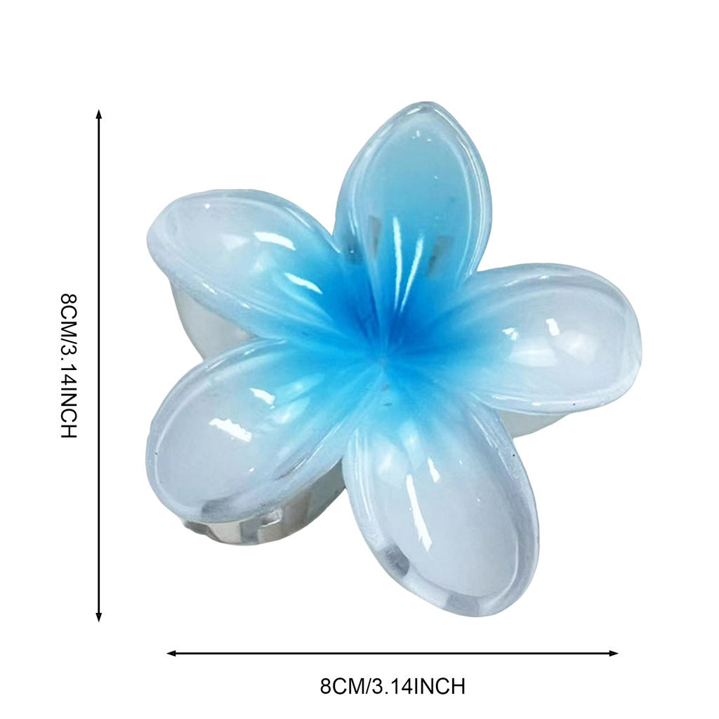 Nhẹ nhàng Frangipani Móng Vuốt Tóc Hàm Kẹp Phong Cách Đơn Giản Ổn Định Kẹp Móng Vuốt