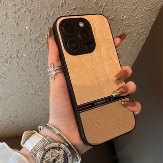 Ốp lưng chống sốc bằng da gỗ nhẹ màu nâu mới 16 Pro MAX cho iPhone 16 15 14 13 12 11 Pro MAX 14 / 15 Plus iPhone XS MAX XR 7 8 Plus 13 / 12MiNi cao cấp chống rơi